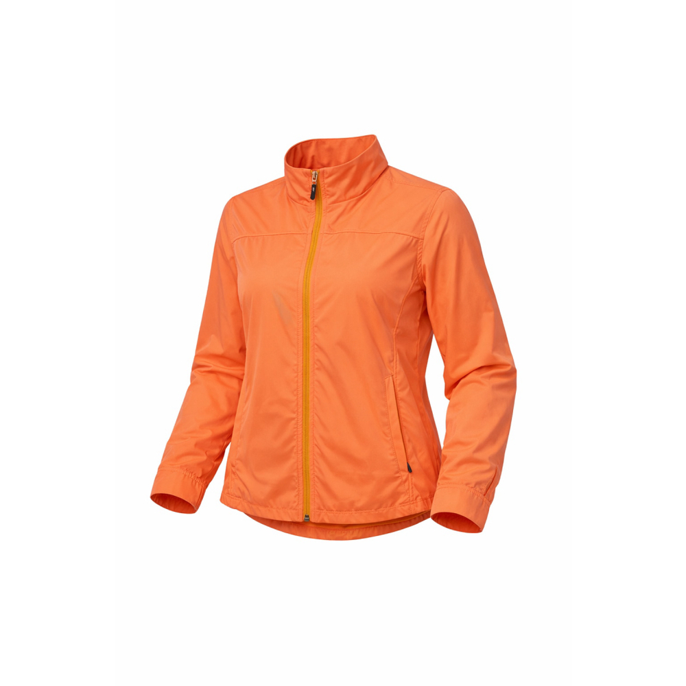 New Balance Women's Orange Peach Mock Neck Lightweight Full Zip Jacket Size M